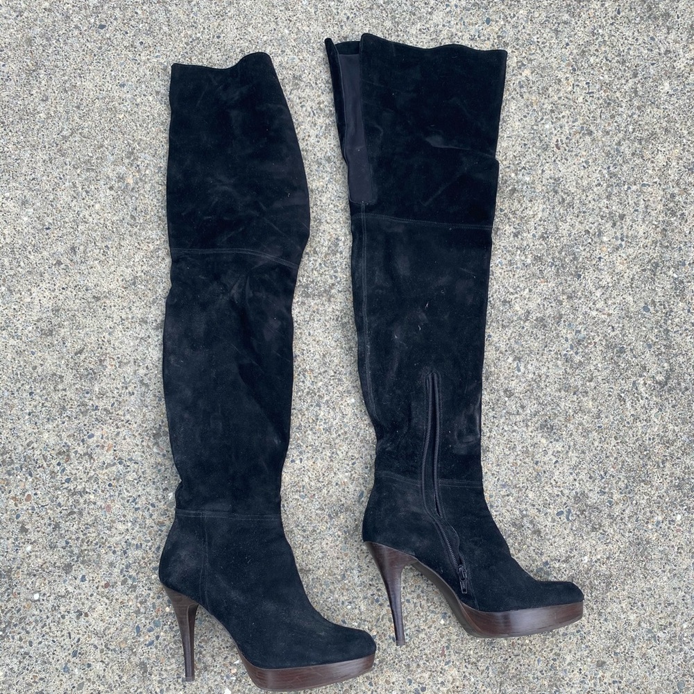 Over the knee Stuart weitzman boots black  6.5